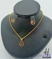 نیم ست طلای مینیمال طرح پروانه (نیم ست کرابو)
