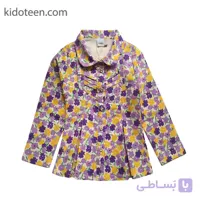 پیراهن نخی گل دار دخترانه