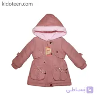کت کلاه دار زمستانی دخترانه نما جلیقه