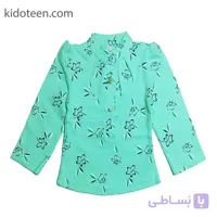 بلوز دخترانه نوزاد و کودک یقه دگمه دار