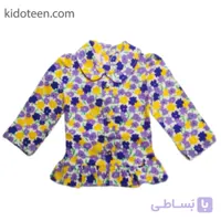 پیراهن دخترانه دگمه نما و چین دار