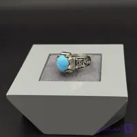انگشتر نقره با فیروزه اصل نیشابوری کد2748
