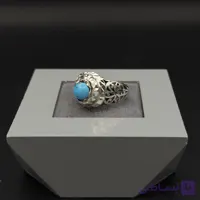 انگشتر نقره با نگین فیروزه اصل نیشابوری کد2786