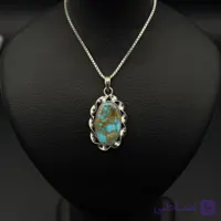 گردنبند فیروزه زنانه دورتابیده کد2768