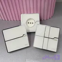 پریز تلفن دوسوکت ویرا الکتریک مدل T2 تی دو گلس سفید