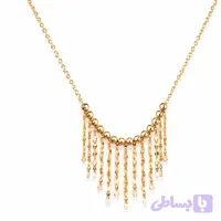 گردنبند طلا شرابه ای گوی ایتالیایی