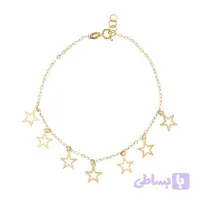 دستبند طلا ستاره توخالی کد N006