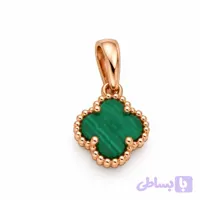 اویز طلا مدل ونکلیف سبز 0037