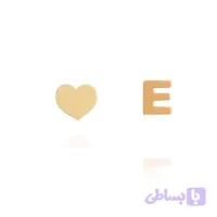 گوشواره طلا قلب و حرف E