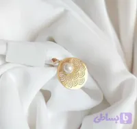 پلاک طلا مدل اسلیمی و مرواریدی