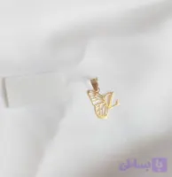 پلاک طلا مدل بال پروانه و Z