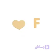 گوشواره طلا قلب و حروف F