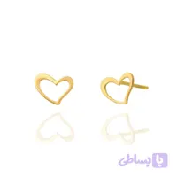 گوشواره طلا قلب توخالی N0254