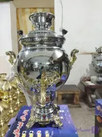 سماور برقی 12  لیتری مهسان برنجی ترموستات دار