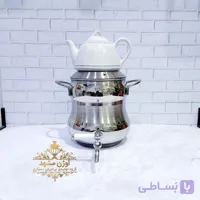 کتری قوری قیطاسی طرح دیبا / کف چدن / استیل ضد زنگ