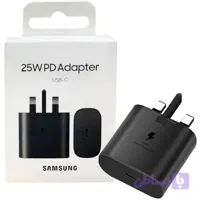 شارژر گوشی Galaxy A35 سامسونگ 25 وات Type-C سوپر فست شارژ سه پین تک پورت مدل EP-TA800 رنگ مشکی با گارانتی 3 ماهه کد