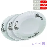 بشقاب پیش‌دستی موج ۳ عددی مهگل