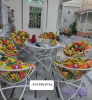 میز باغی فلزی مدل مهتاب
