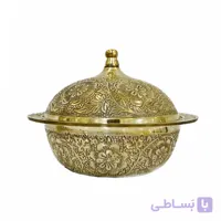 شکلات‌خوری برنجی طرح گلبرگ – شیک و زیبا برای سرو شکلات و شیرینی‌ها