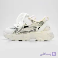 کتونی اسپورت بچگانه سفید کرم | راحتی و استایل در مهدی کالکشن