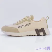 کتونی هرمس زنانه کرم و قهوه ای و مشکی