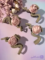 کلیپس مو گل رز ساتن