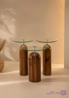 میز عسلی پایه گردویی