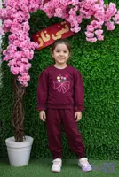 ست بلوز شلوار دخترانه طرح گل و پاپیون
