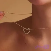 گردنبند قلب مینیمال دفرمه پیچی