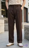 شلوار بگ استايل مازراتی قهوه ای