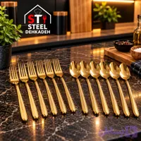 سرویس قاشق چنگال طرح ماینز طلایی