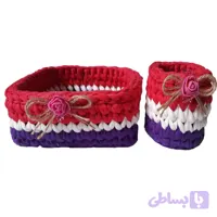 سبد قلاب بافی تریکو کد 3150 مجموعه دو عددی