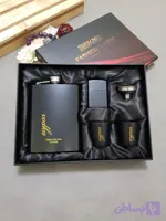 ست بطری جیبی استیل فندک دار مشکی مات ودکا با ظرفیت ۲۷۰ سیسی