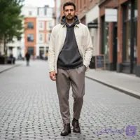 شلوار مام استایل فوتر موهر کمر ایتالیایی مردانه