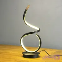 آباژور رومیزی مدرن LED منحنی با ریموت کنترل کد RM125