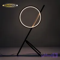 آباژور رومیزی مدرن LED دایره ای با بدنه آلومینیوم کد RM102