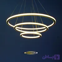 لوستر مدرن 3 حلقه ای دو طرف نور با ریموت کنترل کد CM443