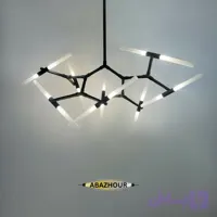 لوستر مدرن 16 شلعه با جنس آلومینیوم و اکریلیک کد CM420