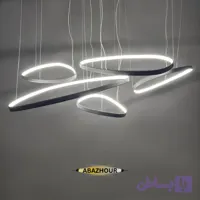 لوستر مدرن بیضی و مثلث LED با ریموت کنترل کد CM415