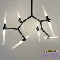 لوستر مدرن 12 شلعه با جنس آلومینیوم و اکریلیک کد CM419