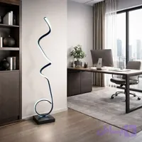آباژور ایستاده مدرن منحنی با بدنه آلومینیوم کد SM207