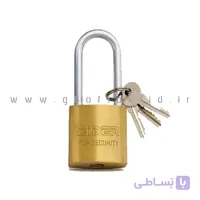 قفل آویز زرد سایز 50 پایه بلند ( چینی )