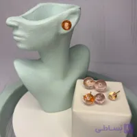 گوشواره میخی گوی صورتی