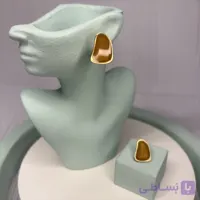گوشواره میخی دفرمه‌ قهوه‌ای