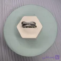 انگشتر موج ۳لاین نگینی