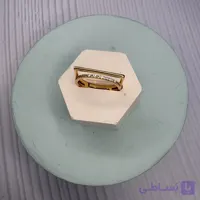 انگشتر ۲لاین مربع و دایره نگیندار