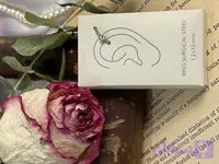 پیرسینگ حلقه ای ترکیب نقره و استیل