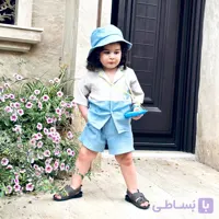 ست پیراهن و شلوارک بدون کلاه بچگانه پسرانه مدل هاکانی کد1109