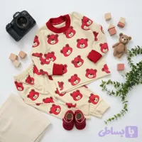 ست بلوز و شلوار اقتصادی بچگانه خرس سایز ۴ و ۵ و ۶ (کد C0TXT)