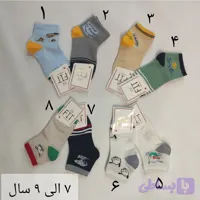 جوراب نیم ساق بچگانه پنبه سایز ۳ الی ۹ سال
